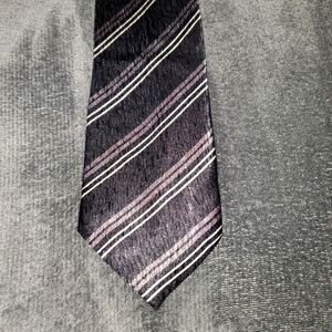 Black diagonal striped tie NEW